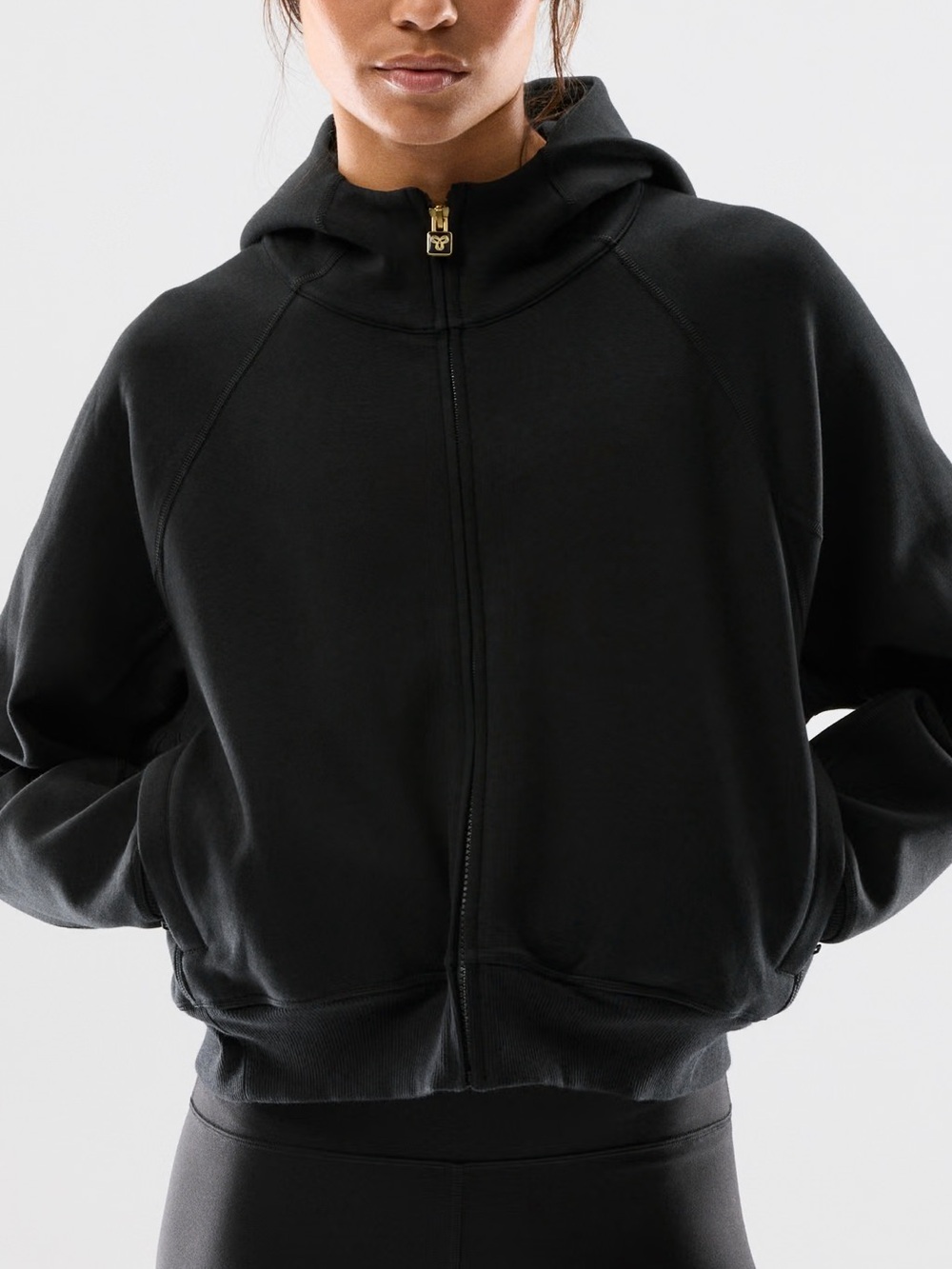 Aritzia Golden FormaFleece Oxygen Hi-Hip Zip Hoodie Size 2